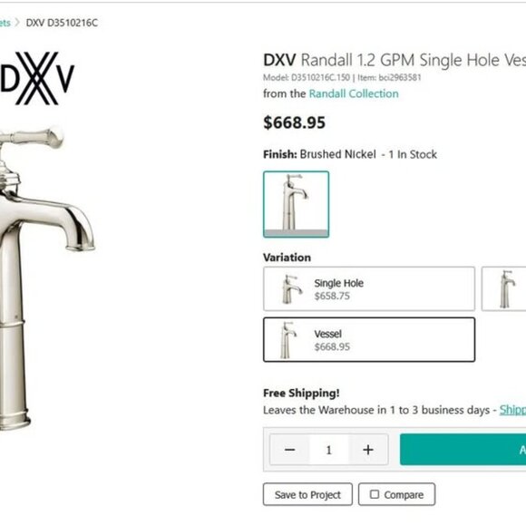 Bathroom Faucet - DXV by American Signture